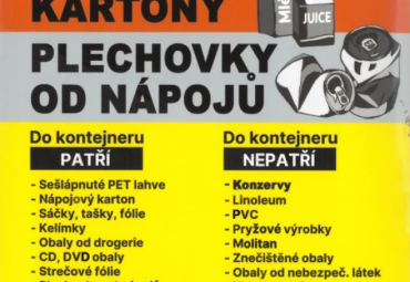 Třídění odpadů - plasty a plechovky